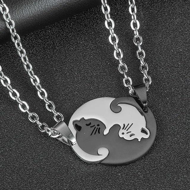 Cuddling Kittens BFF Friendship Necklace