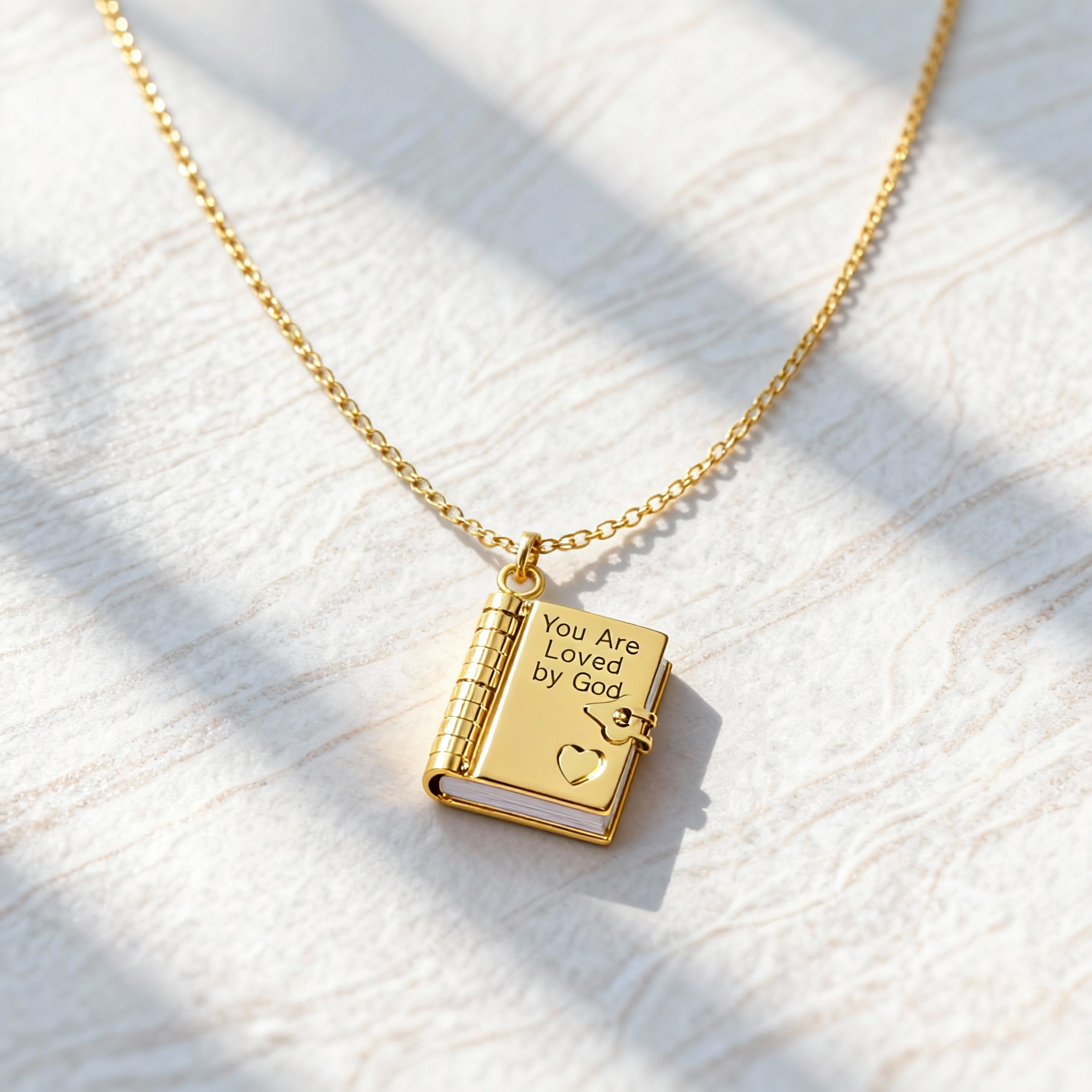Christian Book Locket Necklace - 