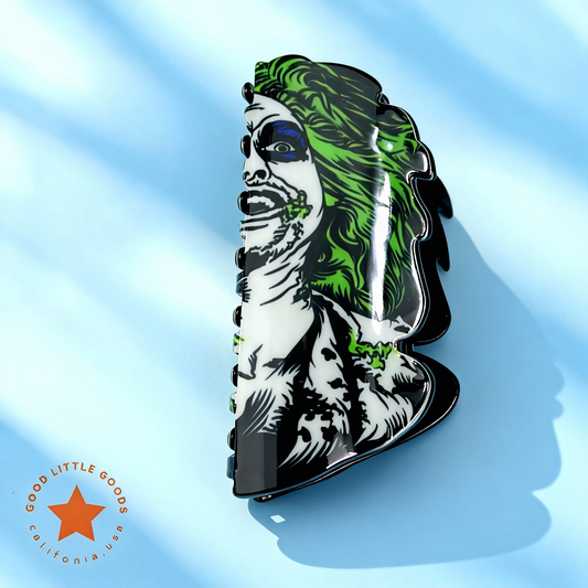 Beetlejuice Fun Horror Character Double-Sided Plastic Claw Hair Clips