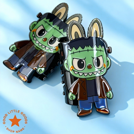 FrankyBuu Horror Double-Sided Hair Claw Clips – Killer Doll Bunny Mix