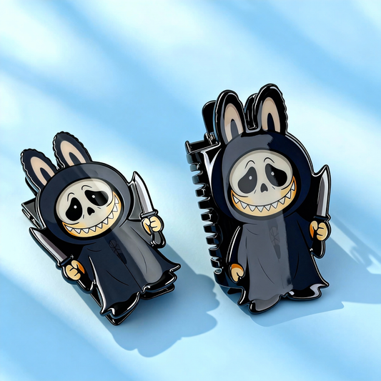 GhostfaceBuu Horror Double-Sided Hair Claw Clips – Killer Doll Bunny Mix
