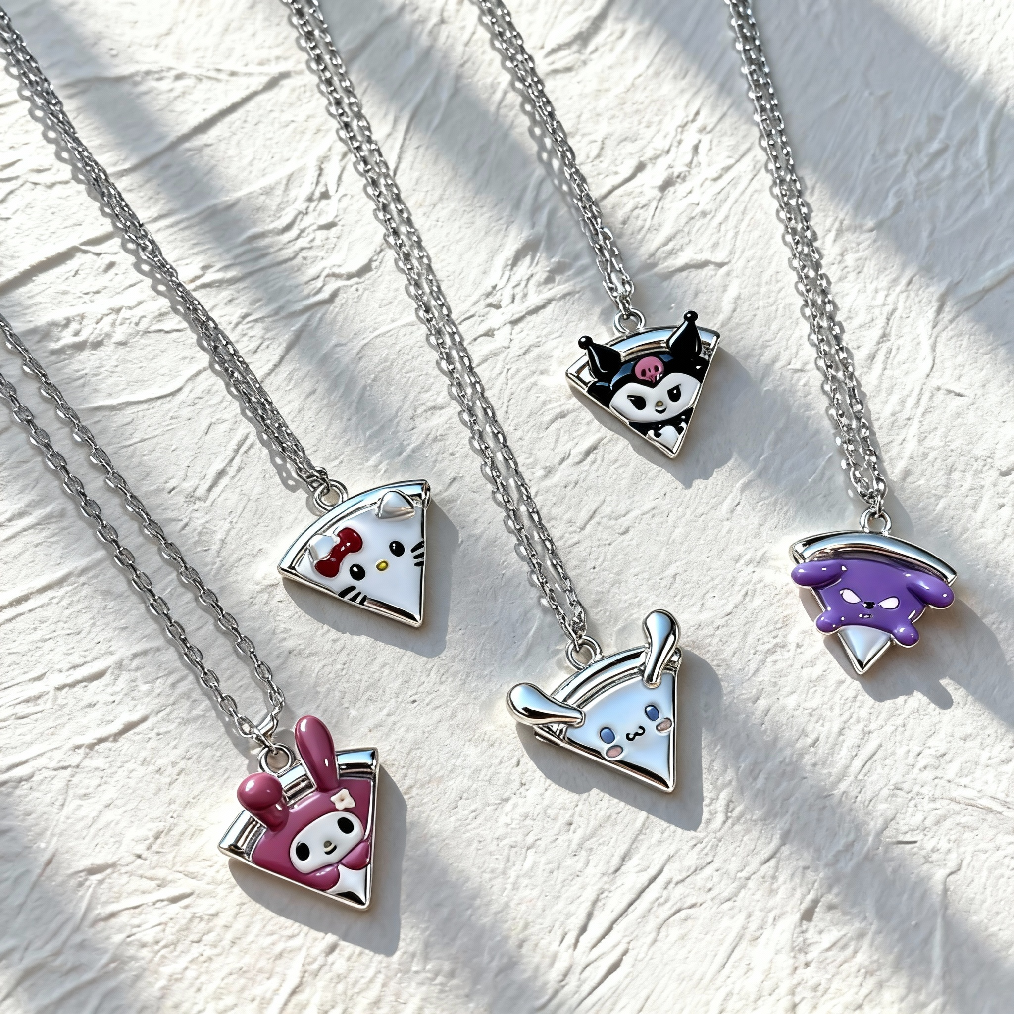 Saniro BFF Pizza Necklace Set for 5 Besties