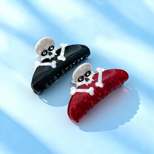 Skull Double-Sided Plastic Claw Hair Claws