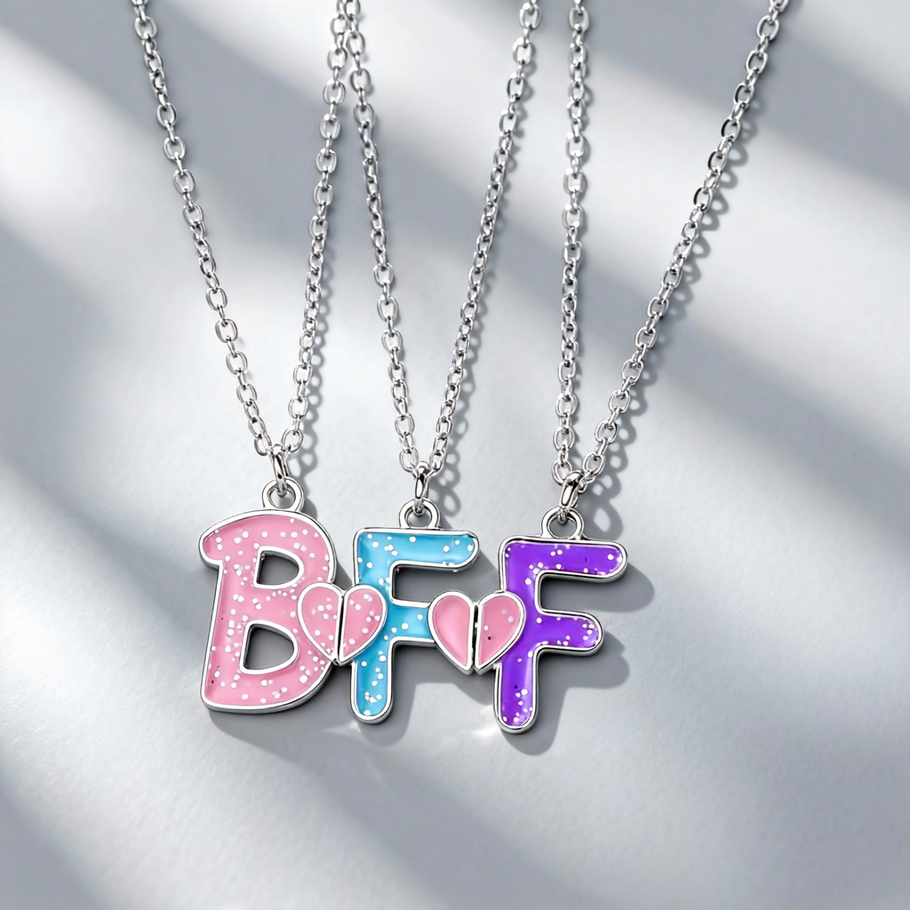BFF Letter Necklace for 3