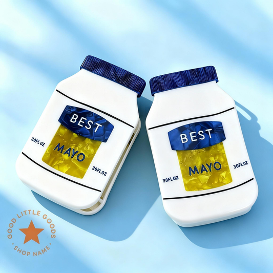 BEST MAYO Jar-Shaped Fun Hair Clip | Playful Condiment-Themed Hair Accessory for Daily Casual Styling