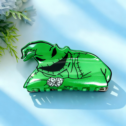 Oogie Boogie Glow-in-the-Dark Hair Clip | The Nightmare Before Christmas Gothic Cute Hair Accessory for Edgy Styling