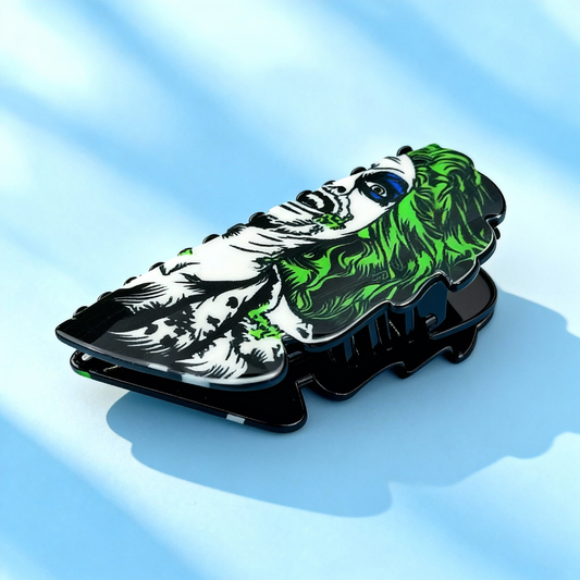 Betty Ruiz Dark Comic-Style Hair Clip | Gothic Art Character Hair Accessory for Edgy Styling