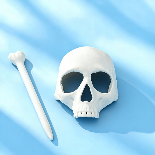 Skull & Bone Set Hair Clips | Gothic Dark Aesthetic Edgy Hair Accessories