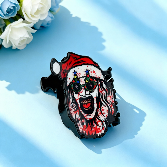 Christmas Zombie Gothic Horror Hair Clip | Holiday Horror Themed Edgy Hair Accessory