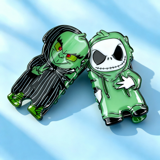 Jack Skellington Green Hoodie Glow-in-the-Dark Hair Clip | The Nightmare Before Christmas Gothic Cute Hair Accessory for Edgy Styling