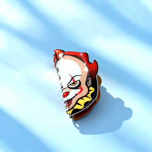 Pennywise the Clown Hair Clip | It Gothic Horror IP Themed Hair Accessory for Edgy Styling