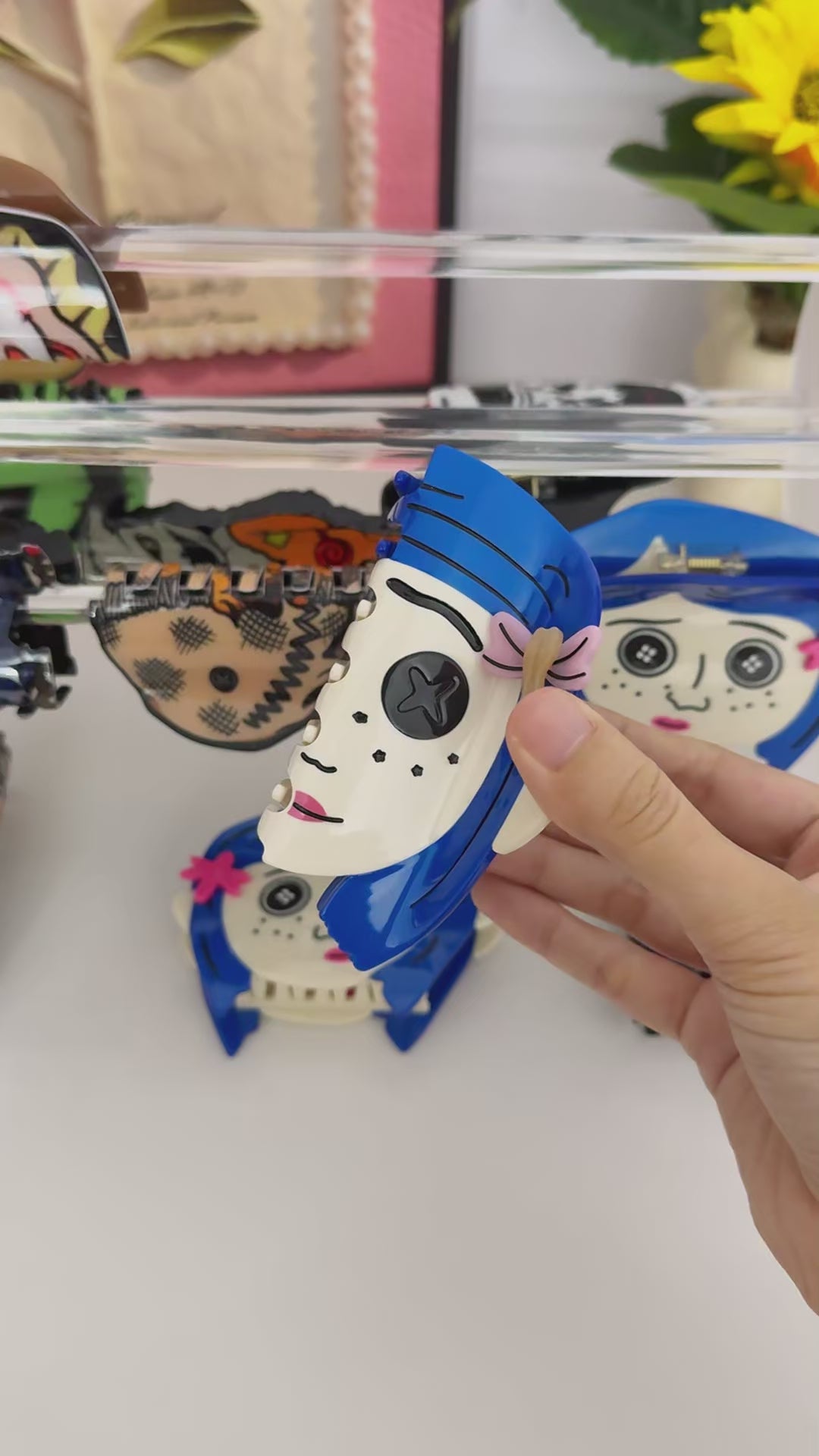 Blue-Haired Girl Hair Clip