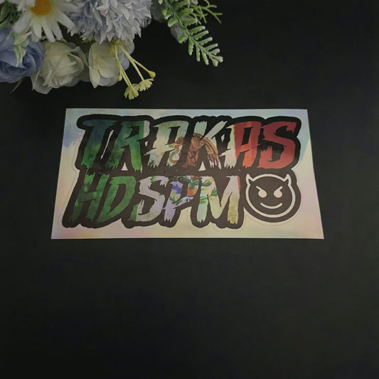 TRPKAS HDSPM Colorful Distressed Street-Style Vinyl Sticker | Bold Graphic Decal for Cars, Laptops & Smooth Surfaces